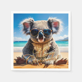 Koala Solglasögon Solig Strand God Jul Pappersservett