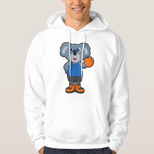 Koala som basketspelare med basket hoodie (Framsida)