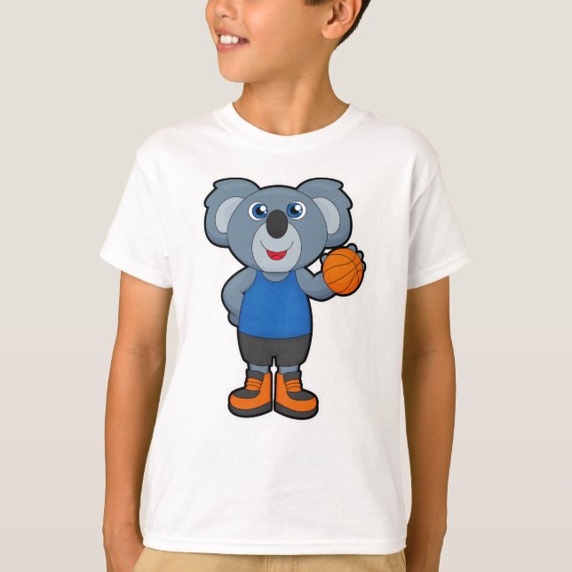 Koala som basketspelare med basket t shirt (Framsida)