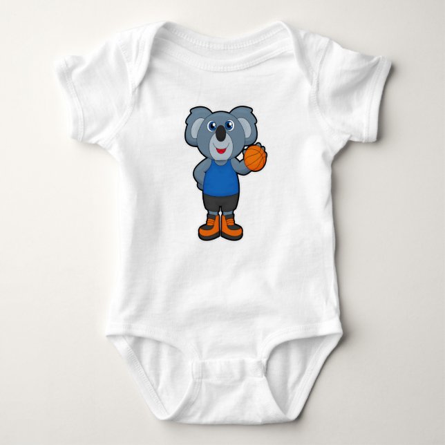 Koala som basketspelare med basket t shirt (Framsida)
