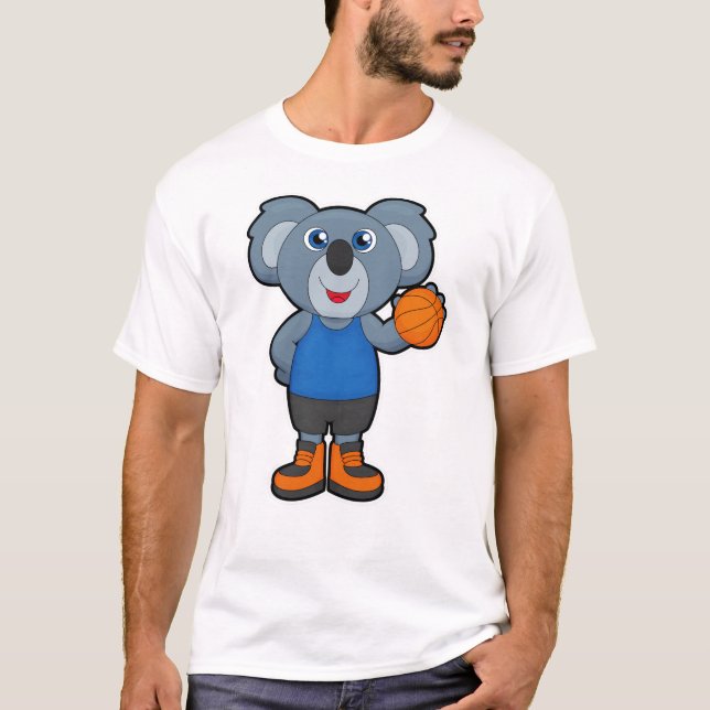 Koala som basketspelare med basket t shirt (Framsida)