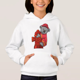 Koala som brandman med brandpost t shirt