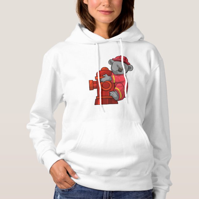 Koala som brandman med brandsläckare t shirt (Framsida)