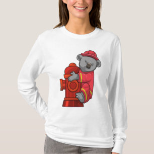 Koala som brandman med brandsläckare t shirt