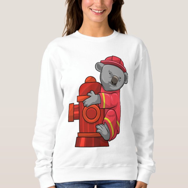 Koala som brandman med brandsläckare t shirt (Framsida)