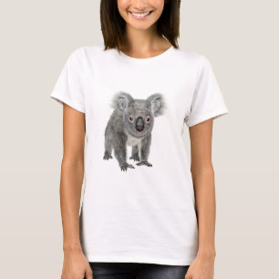 Koala som framåtriktat tittar tee shirt