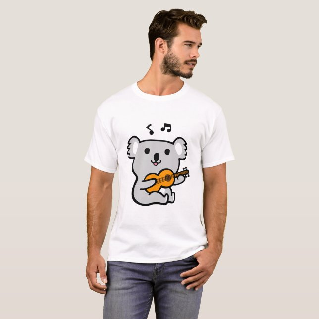 Koala som leker gitarren t shirt (Hel framsida)