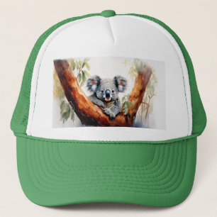 Koala som sitter i ett eukalyptusträd keps