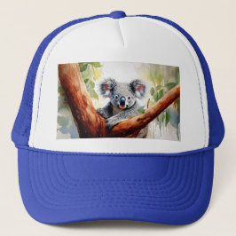 Koala som sitter i ett gumtree keps