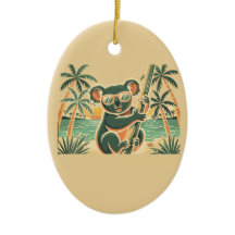 Koala som slappnar på stranden – Tropisk sommarstä