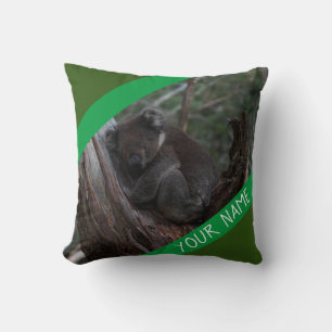 Koala som sover i ett träd Australien Kudde