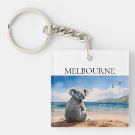 Koala som tittar på havet Australien