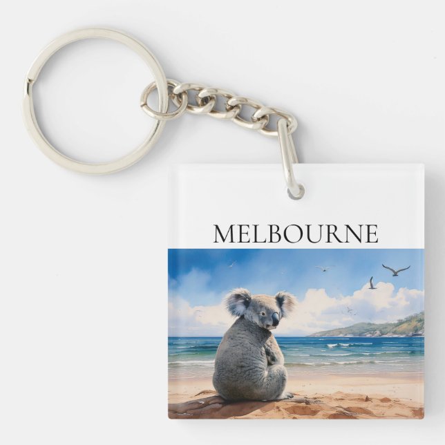 Koala som tittar på havet Australien (Framsidan)