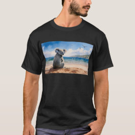 Koala som tittar på havet t shirt