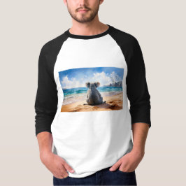 Koala som tittar på havet t shirt
