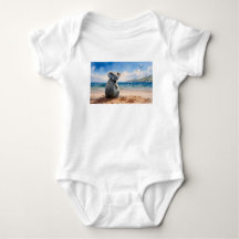 Koala som tittar på havet