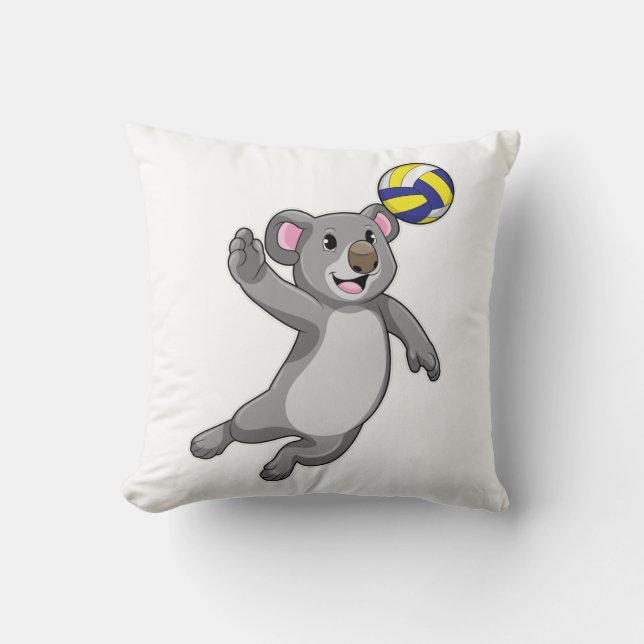 Koala som Volleyball-spelare med Volleyball Kudde (Framsida)
