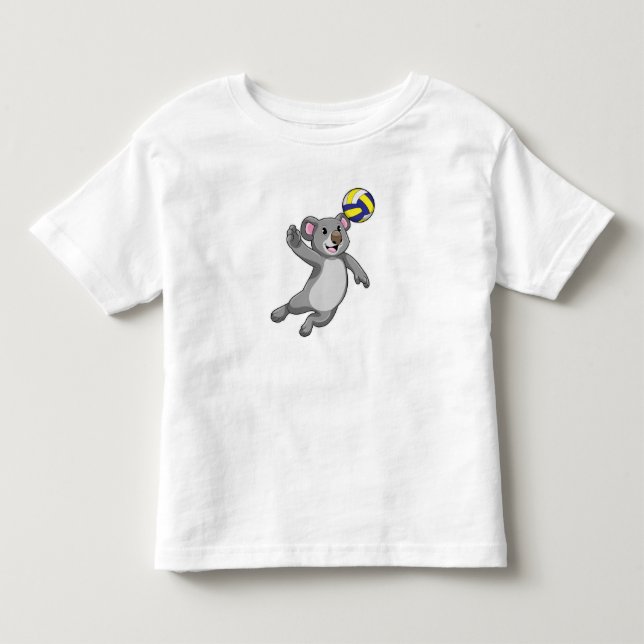 Koala som Volleyball-spelare med Volleyball T Shirt (Framsida)