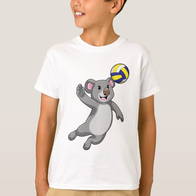 Koala som Volleyball-spelare med Volleyball T Shirt (Framsida)