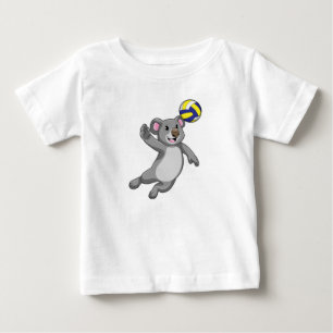 Koala som volleybollspelare med volleyboll t shirt