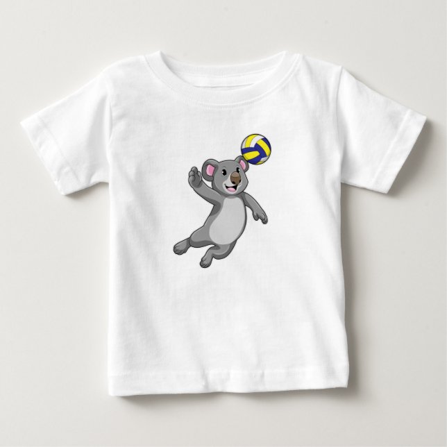 Koala som volleybollspelare med volleyboll t shirt (Framsida)