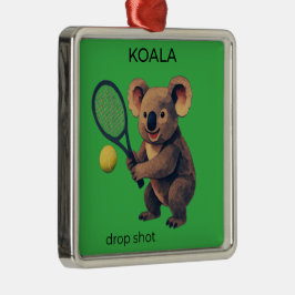 Koala - Söt australiensisk tennisspelare Julgransprydnad Metall
