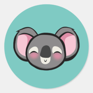 Koala Sticker Runt Klistermärke