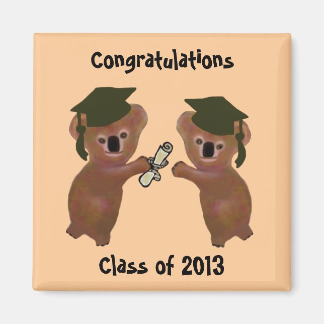 Koala Studenten Magnets Magnet (Framsidan)