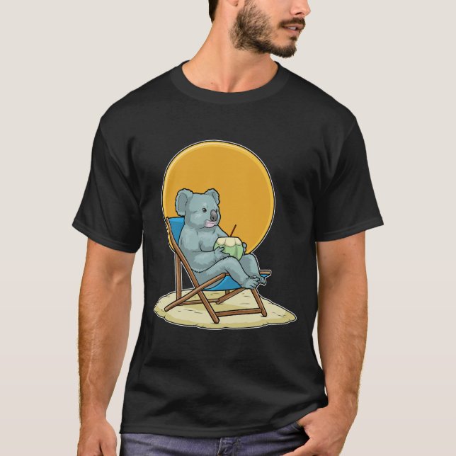 Koala Summer Lounger T Shirt (Framsida)