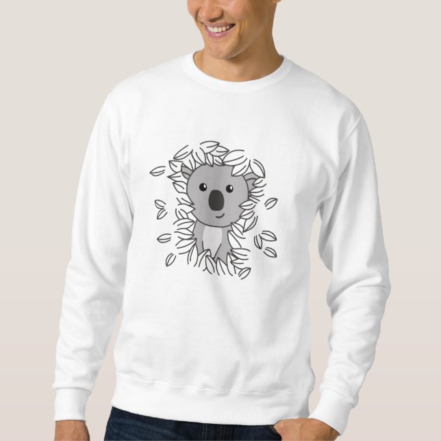 Koala Sweet Animals For Children Kawaii Koalas Lång Ärmad Tröja (Framsida)