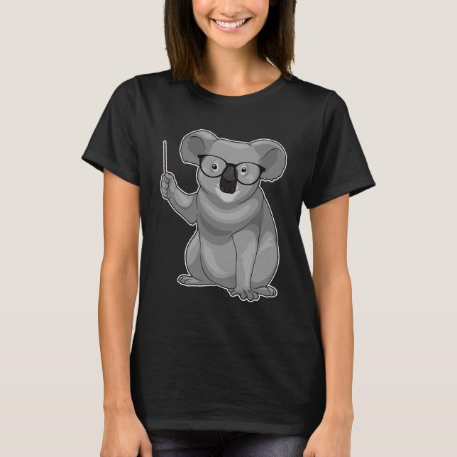 Koala Teacher Pointer T Shirt (Framsida)