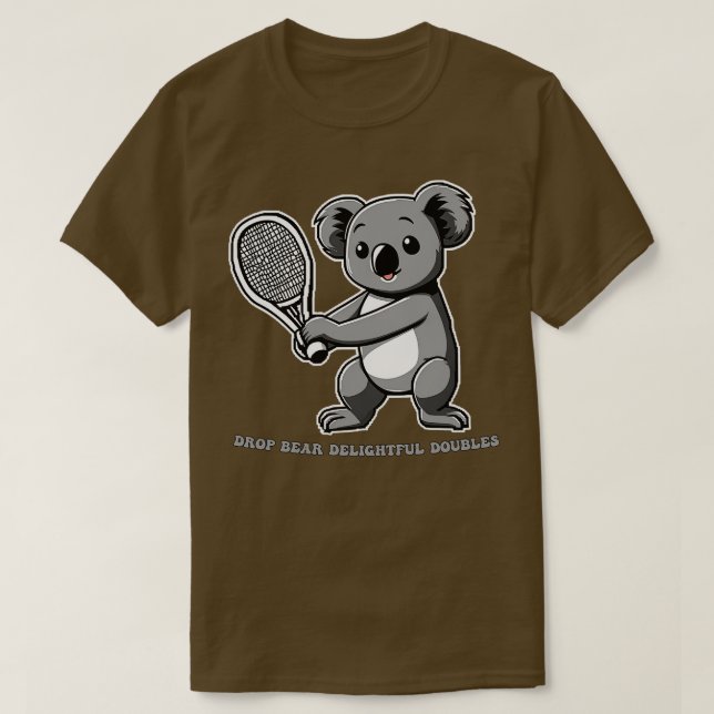Koala Tennis Drop Bear Delighful Dubblas T Shirt (Design framsida)