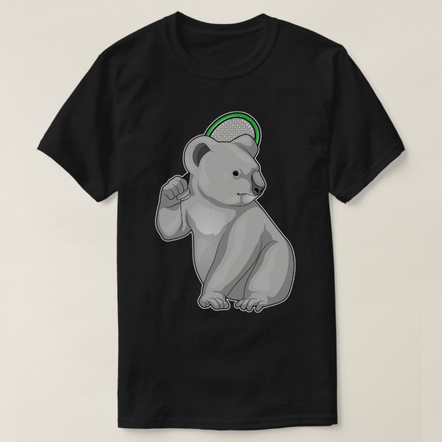 Koala Tennis Tennic racket T Shirt (Design framsida)