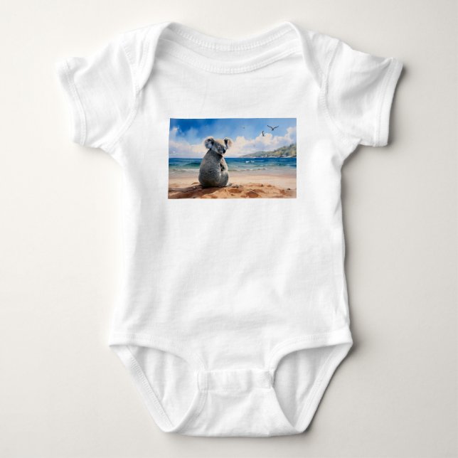 Koala tittar på havet t shirt (Framsida)
