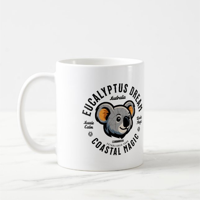 Koala Traum – Eucalyptus Wildnis Australien Kaffemugg (Vänster)