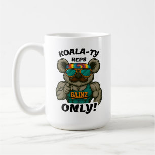 Koala-ty Reps Endast – Rolig Koala Gym Träning Kaffemugg