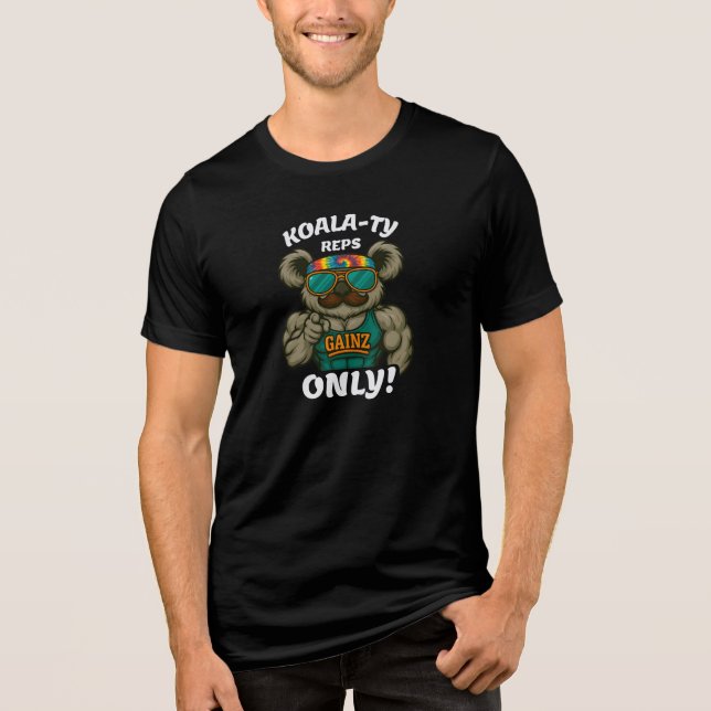 Koala-ty Reps Only – Funny Koala Gym Workout T Shirt (Framsida)