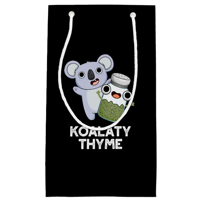 Koala-ty Thyme Funny Koala Thyme Pun Mörk BG (Framsidan)