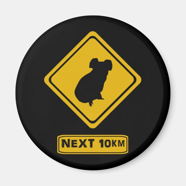 Koala-vägskylt Magnet (Framsidan)