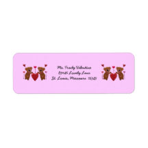 Koala Valentine Hearts Returetiketters