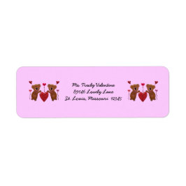 Koala Valentine Hearts Returetiketters Returadress Etikett