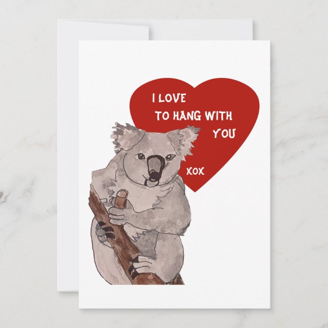 Koala Valentiness Julkort (Framsida)