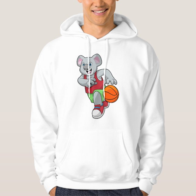 Koala vid Basketball Sports Hoodie (Framsida)
