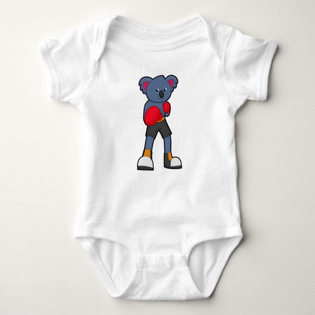 Koala vid Boxing med Boxing-handskar T Shirt (Framsida)