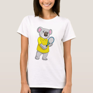Koala vid Tennis med tennis racket T Shirt