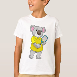 Koala vid Tennis med tennis racket T Shirt