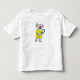 Koala vid Tennis med tennis racket T Shirt