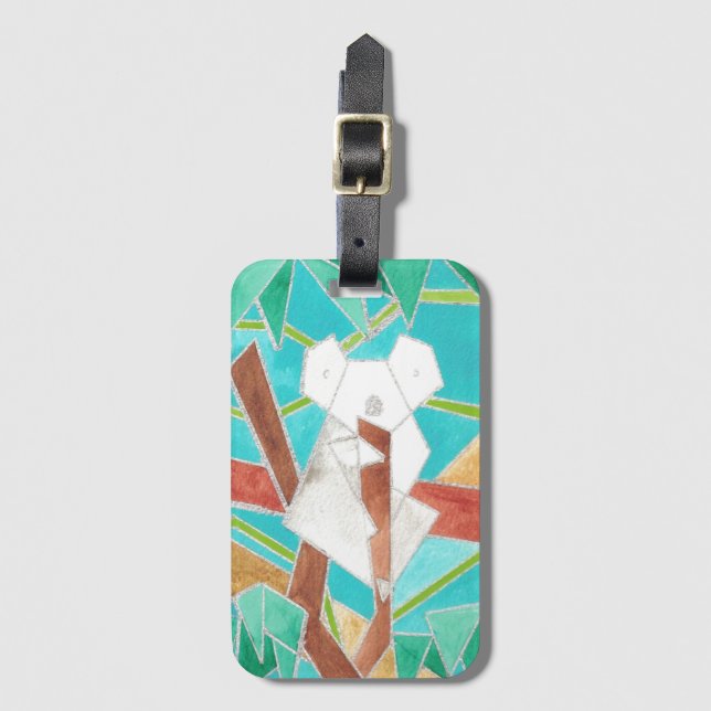 Koala Watercolor Art Bagagebricka (Framsida vertikal)