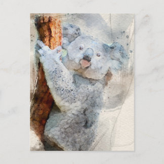 Koala Watercolor Postcard 2022 Vykort
