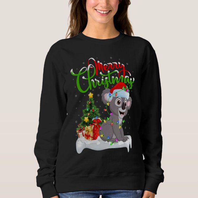 Koala   Xmas Decorations Santa Koala Christmas T Shirt (Framsida)